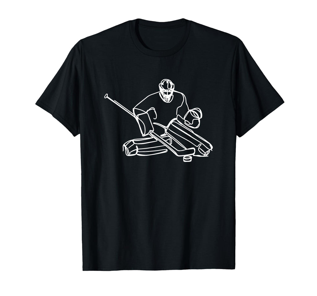 Ice Hockey Goalkeeper Sketch T-Shirt - Fun Novelty Design for Adults - T-Shirt, Sweatshirt, Hoodie