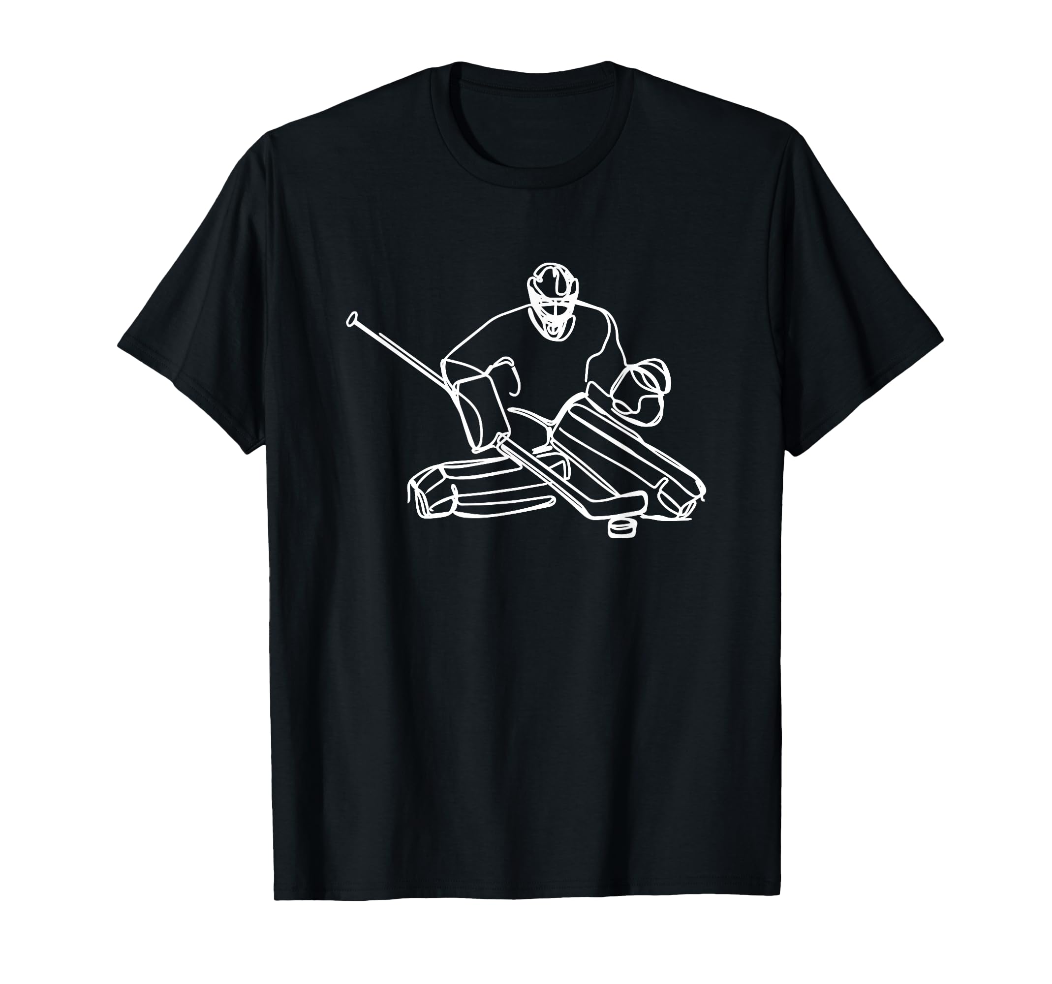 Ice Hockey Goalkeeper Sketch T-Shirt - Fun Novelty Design for Adults - T-Shirt, Sweatshirt, Hoodie