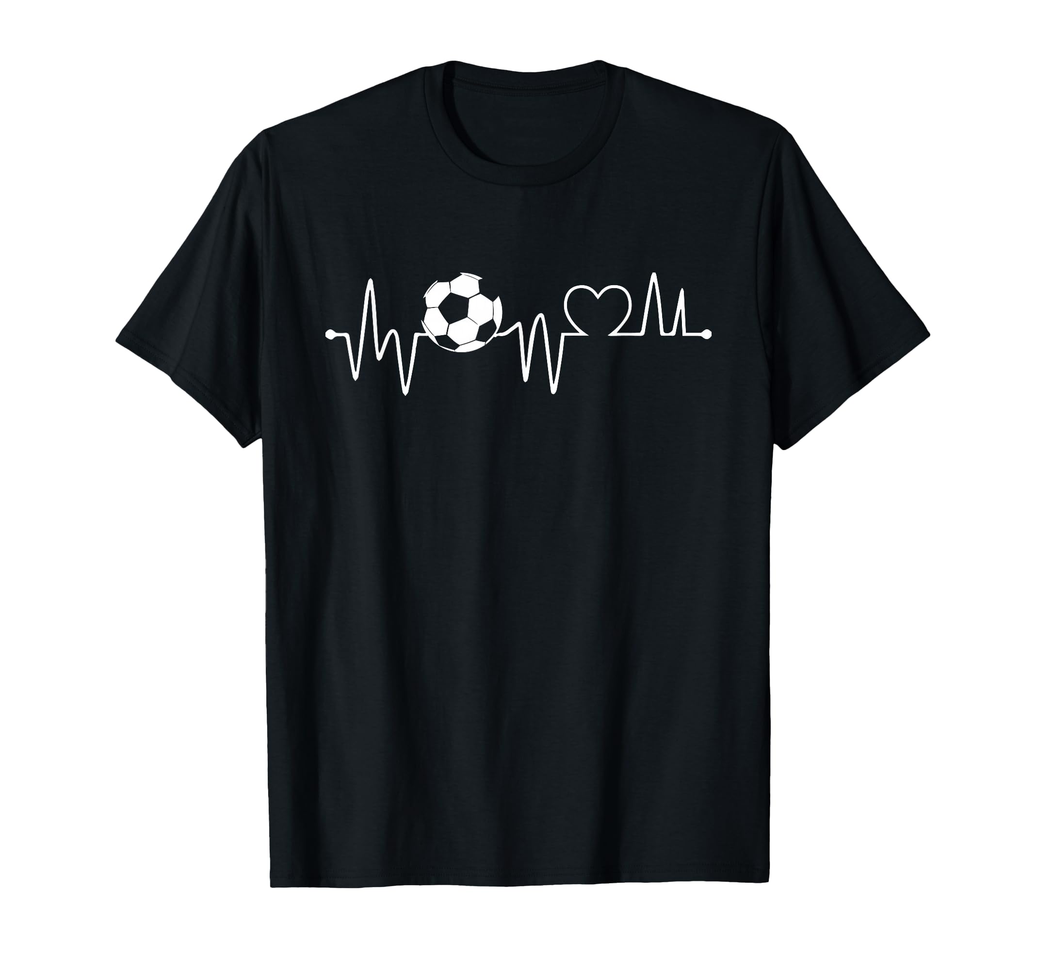 Soccer Heartbeat Soccer Ball T-Shirt - Fun Novelty Design Men Women - T-Shirt, Sweatshirt, Hoodie