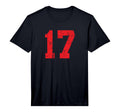 Distressed Red Sports Team Number T-Shirt - Casual Everyday Wear Men Women - T-Shirt, Sweatshirt, Hoodie