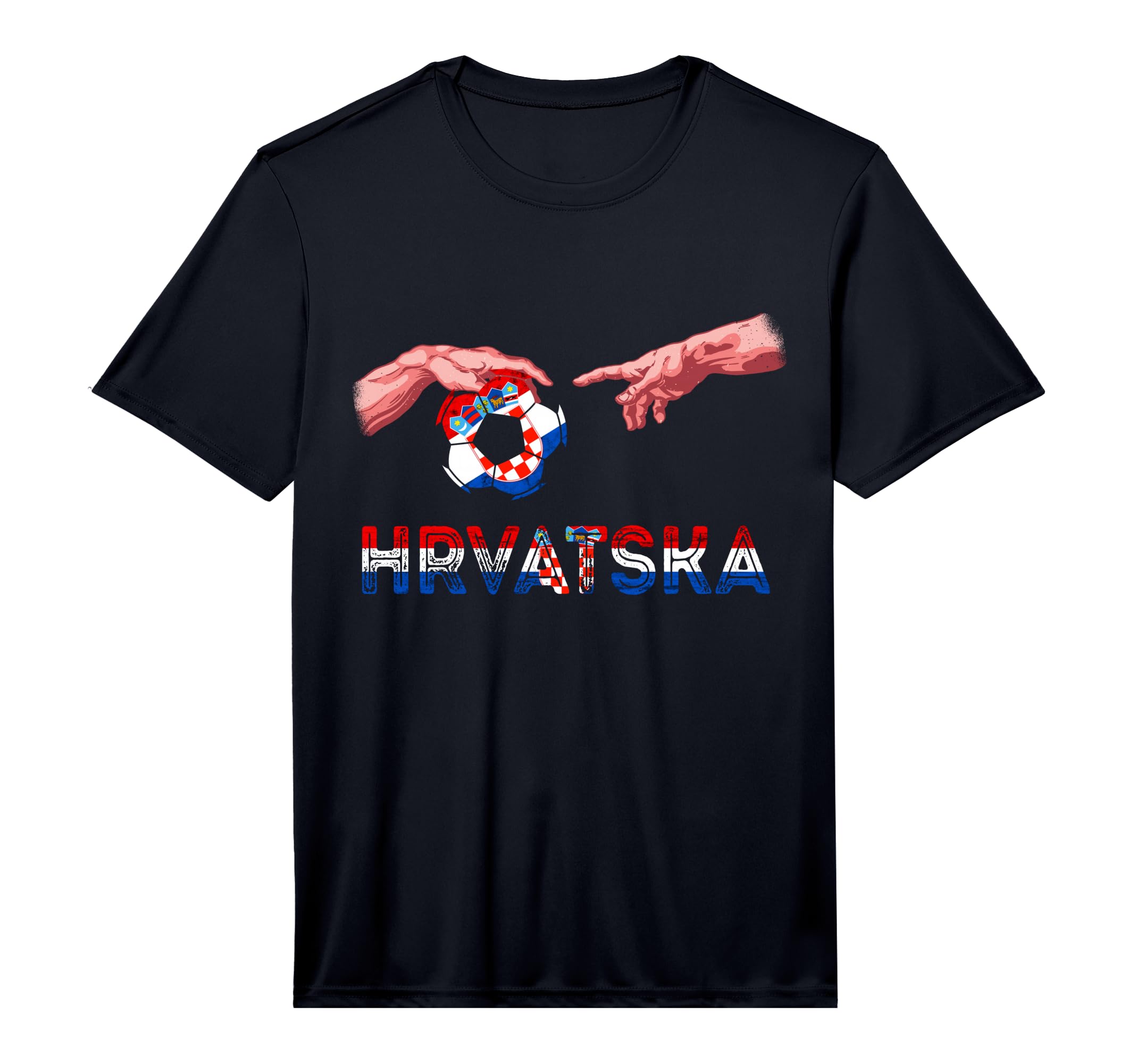 Croatia Hrvatska Soccer Team Reaching T-Shirt - Custom Art Print Unisex - T-Shirt, Sweatshirt, Hoodie
