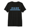 Idaho Soccer Sky Blue Text Tri Blend T-Shirt - Casual Everyday Wear Unisex - T-Shirt, Sweatshirt, Hoodie