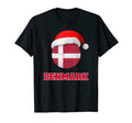 Denmark Soccer Soccer Ball Santa T-Shirt - Fun Novelty Design for Adults - T-Shirt, Sweatshirt, Hoodie