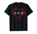 Ekg Heartbeat Love Cardiogram Hollow Ecg T-Shirt - Graphic Print Men Women - T-Shirt, Sweatshirt, Hoodie