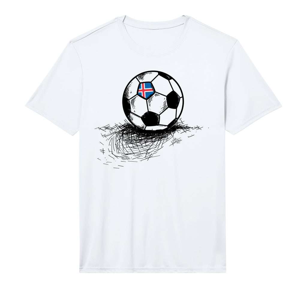 Iceland Soccer Ball Flag Icelandic T-Shirt - Trendy Graphic for Adults - T-Shirt, Sweatshirt, Hoodie