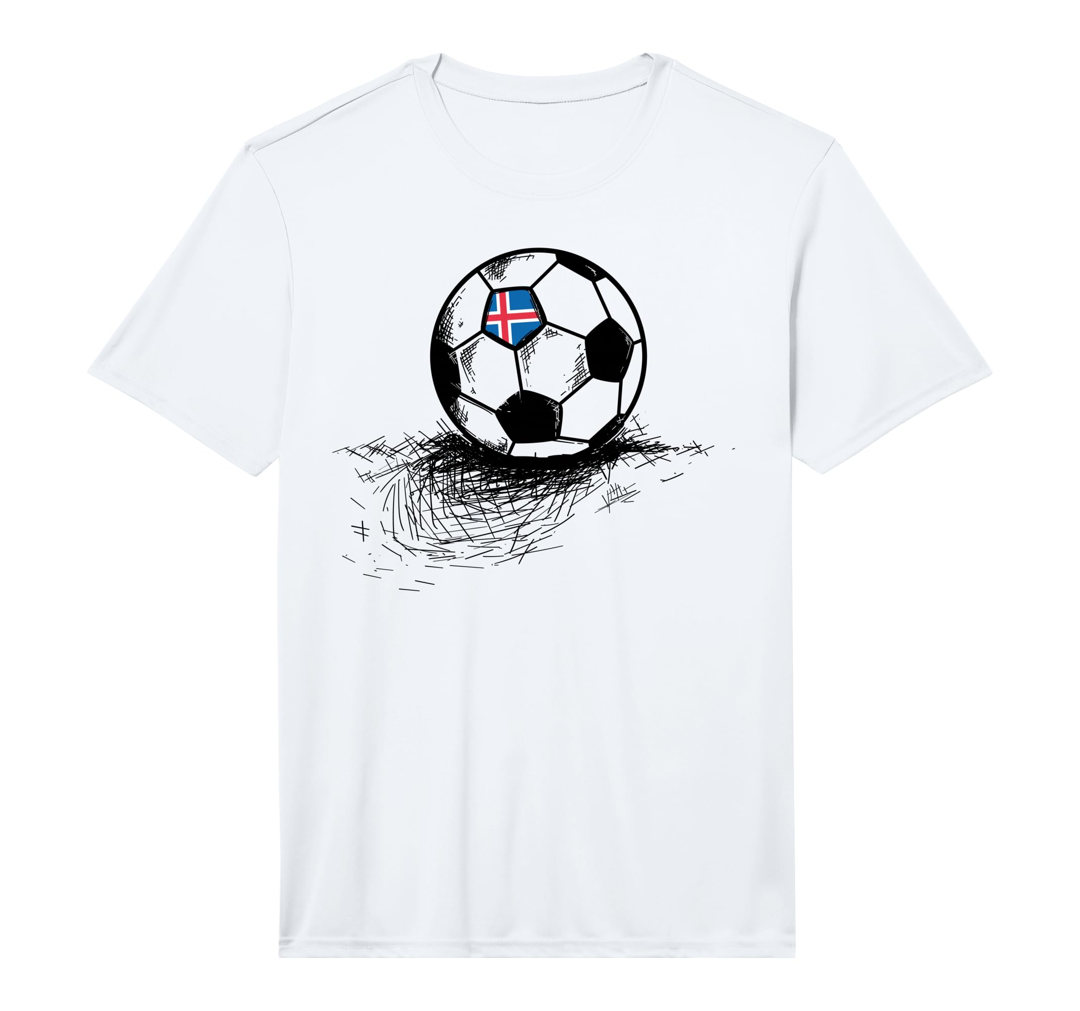 Iceland Soccer Ball Flag Icelandic T-Shirt - Trendy Graphic for Adults - T-Shirt, Sweatshirt, Hoodie