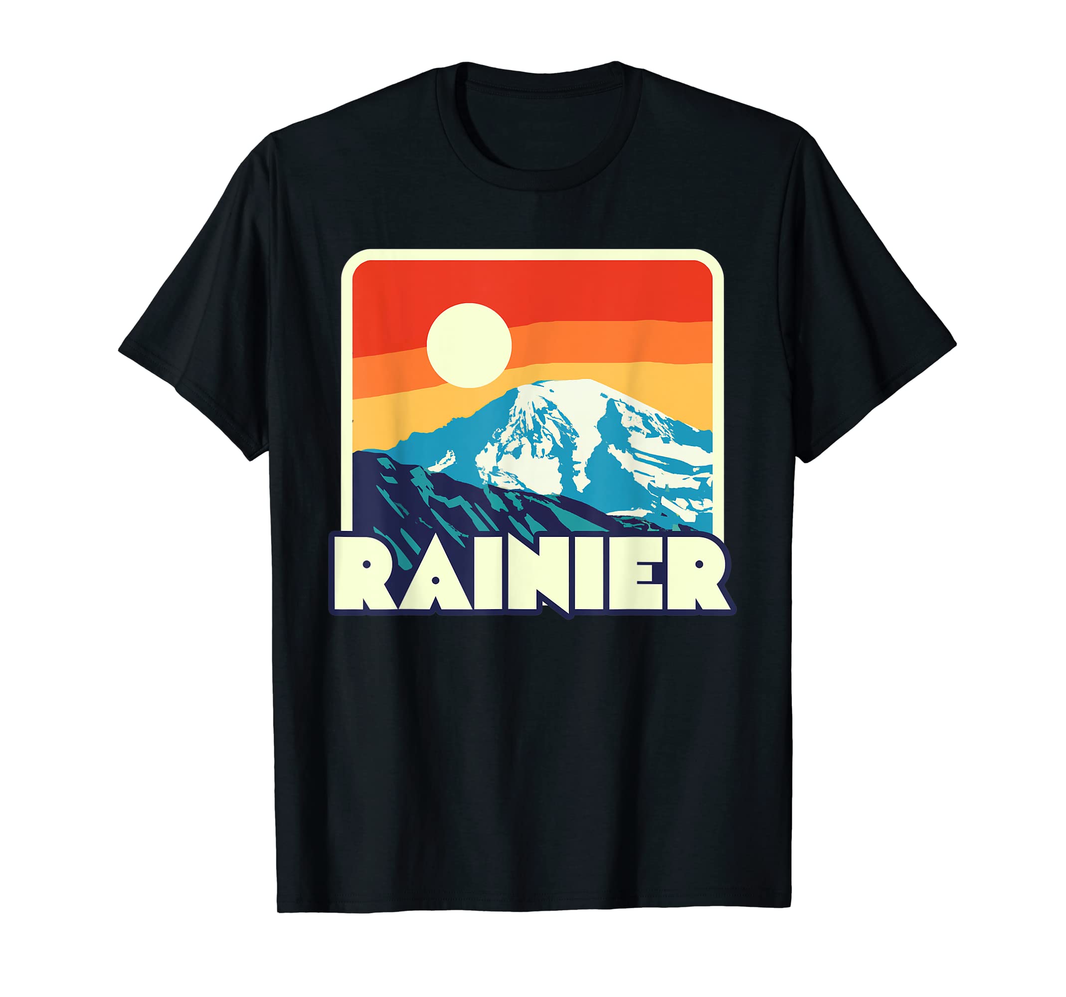 Mount Rainier Wpa National Parks T-Shirt - Fun Novelty Design Unisex - T-Shirt, Sweatshirt, Hoodie