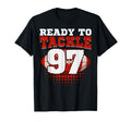 Football 97Th Birthday Player Tackle T-Shirt - Custom Art Print Men Women - T-Shirt, Sweatshirt, Hoodie