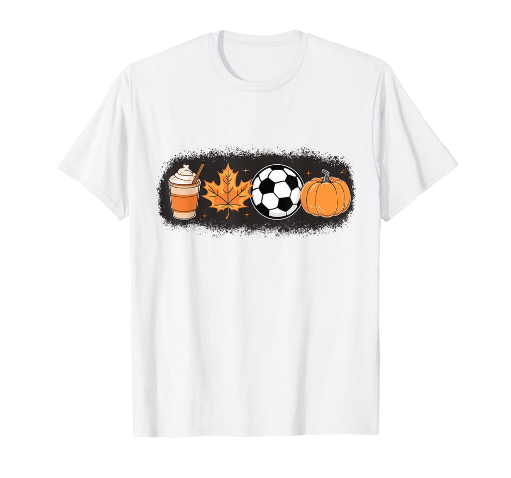 Fall Vibes Pumpkin Spice Soccer Halloween T-Shirt - Trendy Graphic Unisex - T-Shirt, Sweatshirt, Hoodie