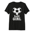 Ball Heart Funny Soccer Gameday Tri T-Shirt - Custom Art Print Men Women - T-Shirt, Sweatshirt, Hoodie