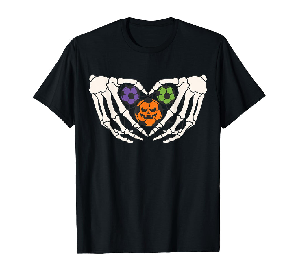 Funny Soccer Halloween Skeleton Hands T-Shirt - Aesthetic Graphic Unisex - T-Shirt, Sweatshirt, Hoodie