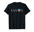 Azerbaijani Heartbeat I Love Azerbaijan T-Shirt - Unique Graphic Men Women - T-Shirt, Sweatshirt, Hoodie