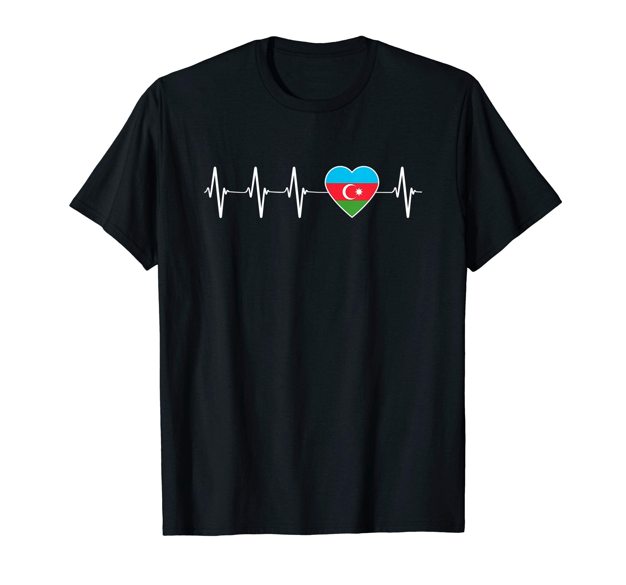 Azerbaijani Heartbeat I Love Azerbaijan T-Shirt - Unique Graphic Men Women - T-Shirt, Sweatshirt, Hoodie