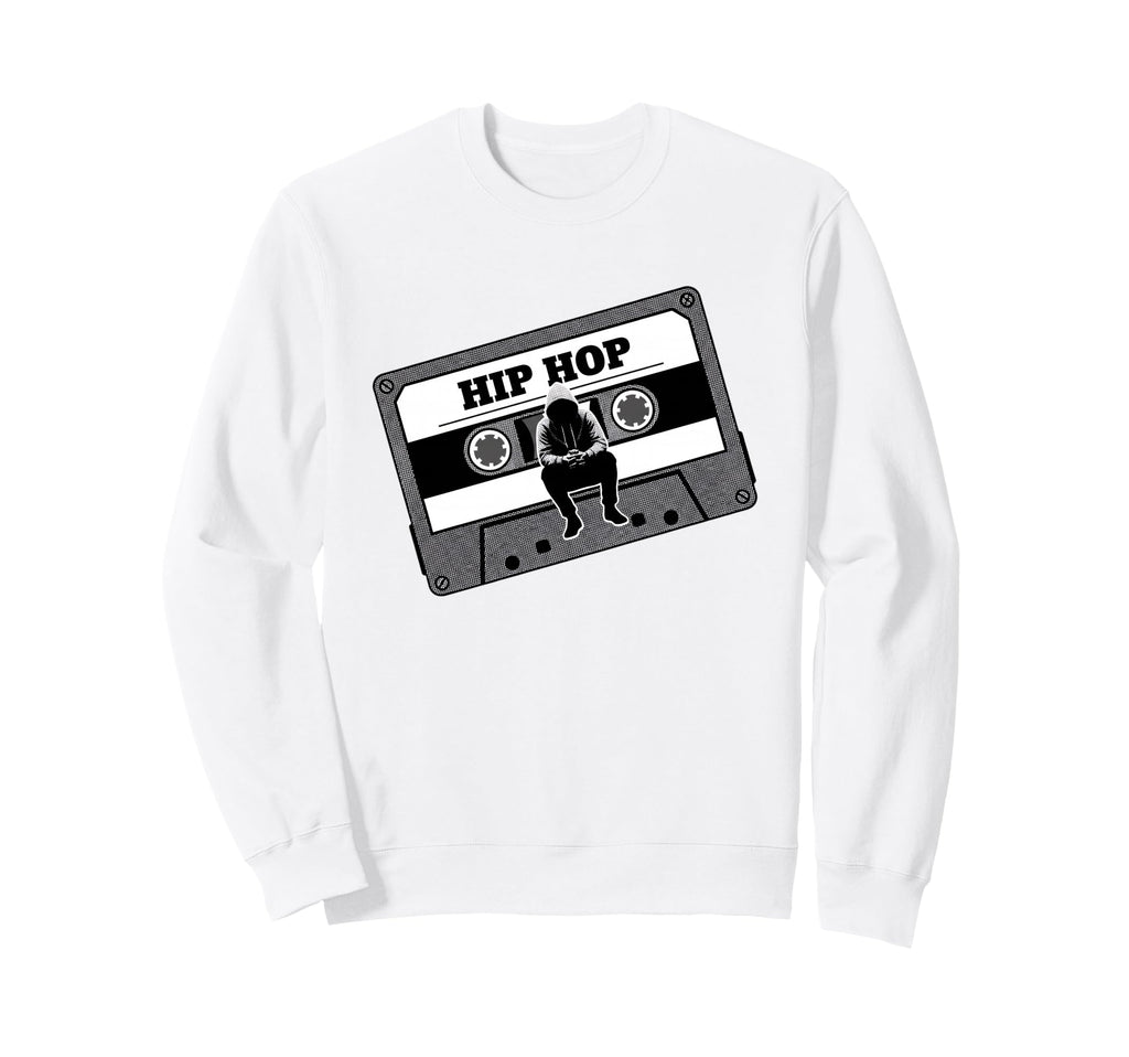 Hip Hop Cassette Tape Music 80S Sweatshirt - Fun Novelty Design for Adults - T-Shirt, Sweatshirt, Hoodie