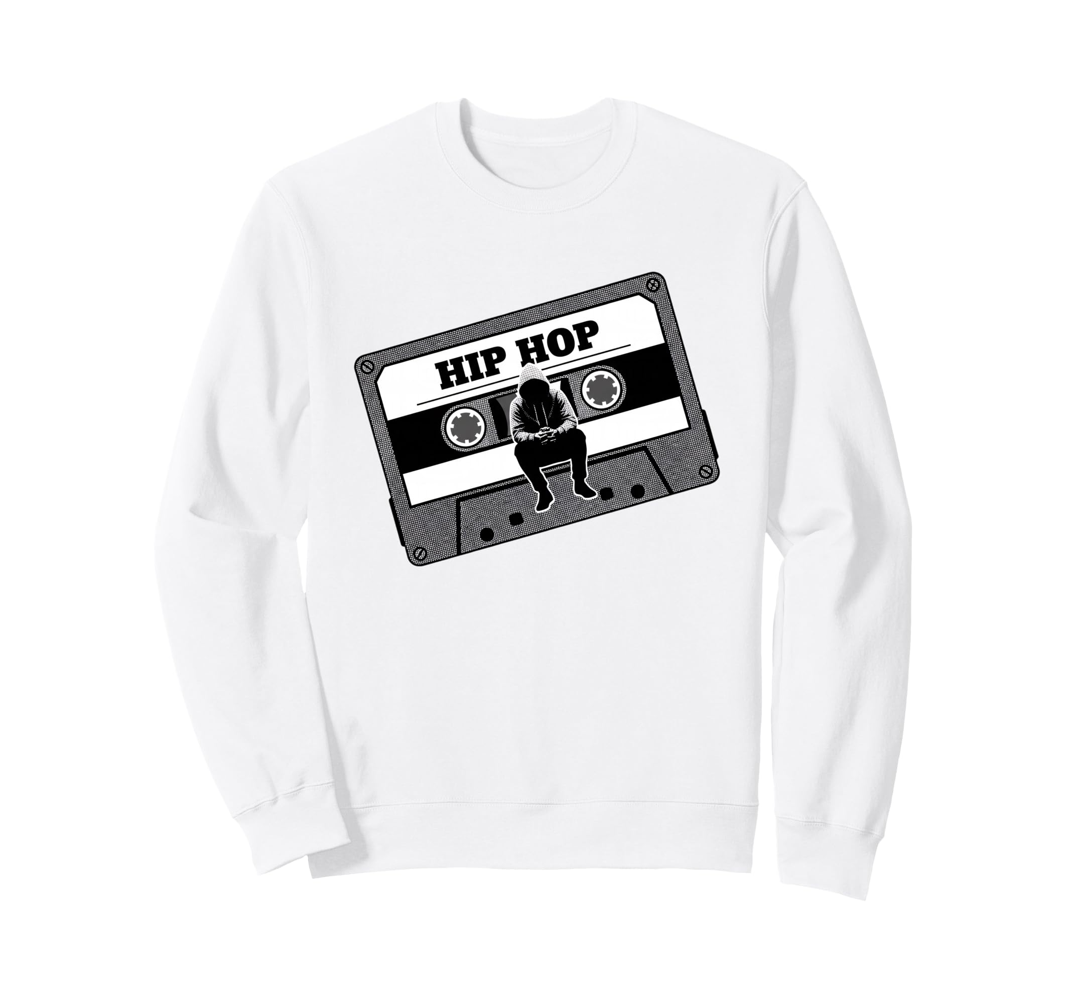 Hip Hop Cassette Tape Music 80S Sweatshirt - Fun Novelty Design for Adults - T-Shirt, Sweatshirt, Hoodie