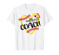 Personalized Softball Heart Coach T-Shirt - Streetwear Style Unisex - T-Shirt, Sweatshirt, Hoodie
