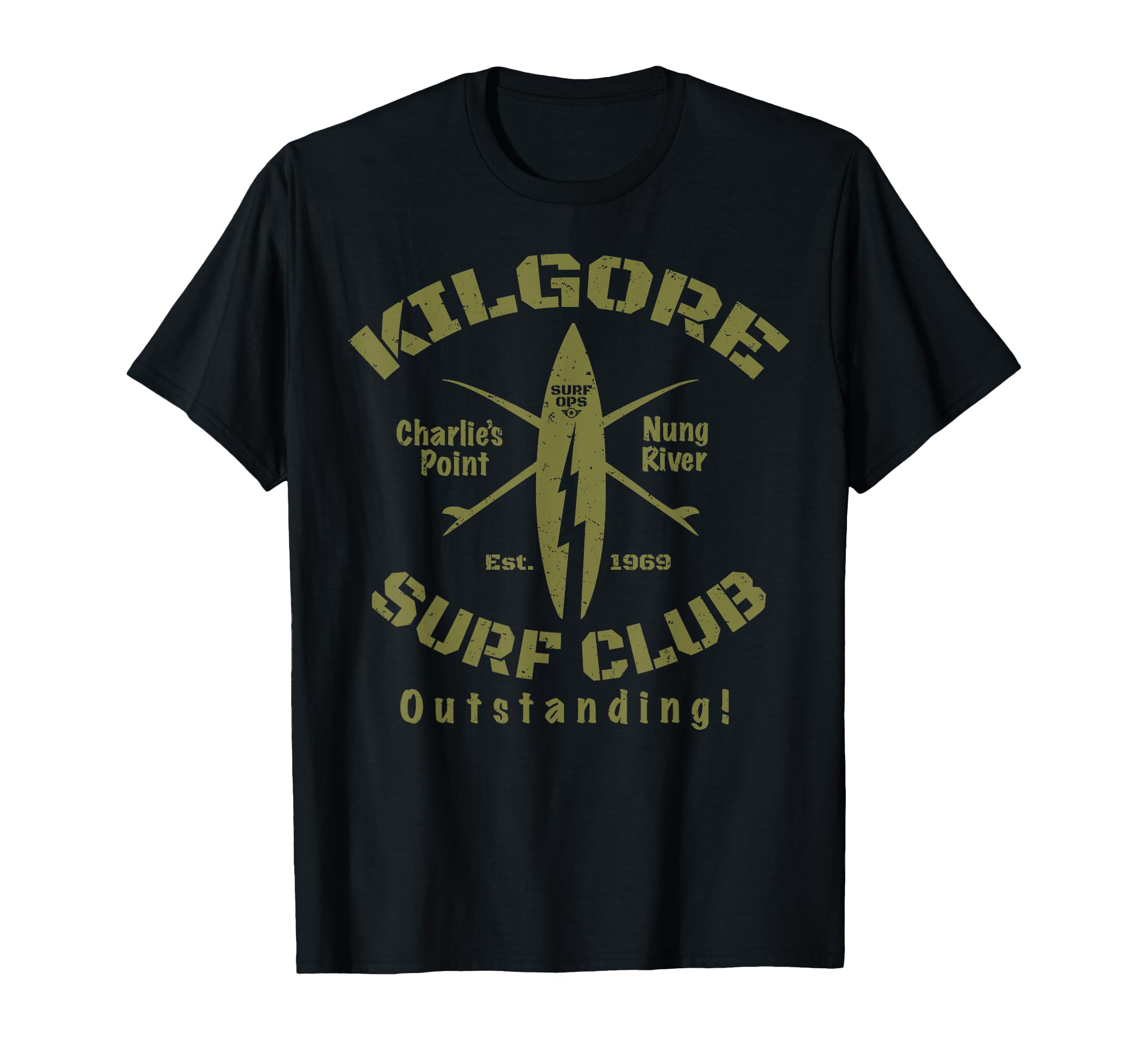 Surf Ops Kilgore Surf Club Outstanding T-Shirt - Novelty Apparel for Adults - T-Shirt, Sweatshirt, Hoodie