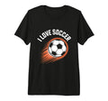 I Love Soccer Speeding Ball Tri Blend T-Shirt - Unique Graphic Unisex - T-Shirt, Sweatshirt, Hoodie