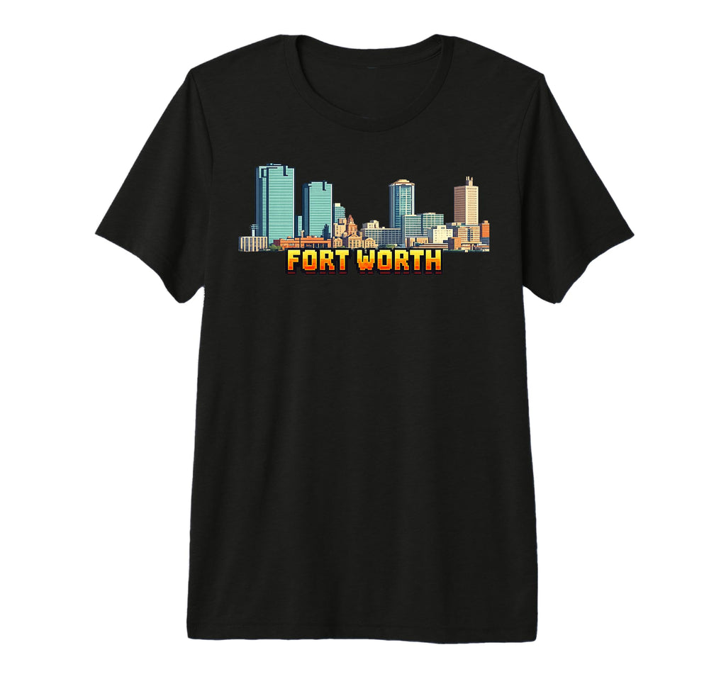 Forth Worth 8 Bit Video Arcade Gamer T-Shirt - Unique Graphic for Adults - T-Shirt, Sweatshirt, Hoodie