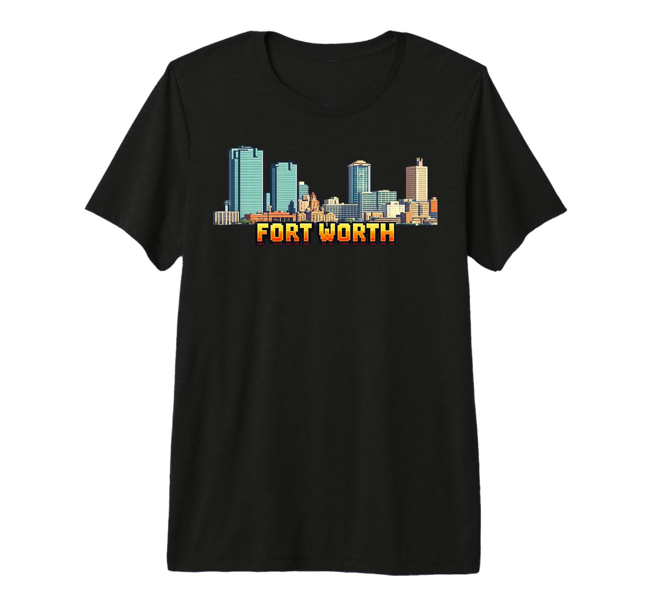 Forth Worth 8 Bit Video Arcade Gamer T-Shirt - Unique Graphic for Adults - T-Shirt, Sweatshirt, Hoodie