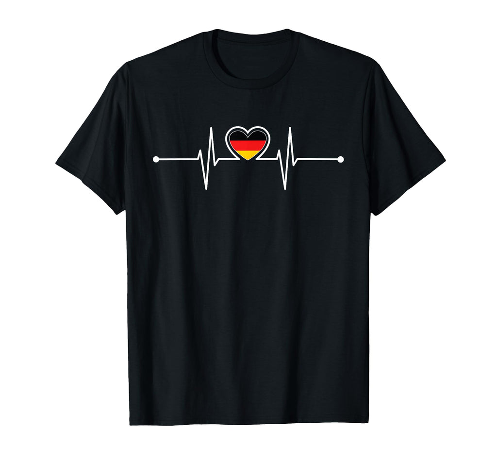 Germany Heartbeat German Gifts Team T-Shirt - Unique Graphic for Adults - T-Shirt, Sweatshirt, Hoodie