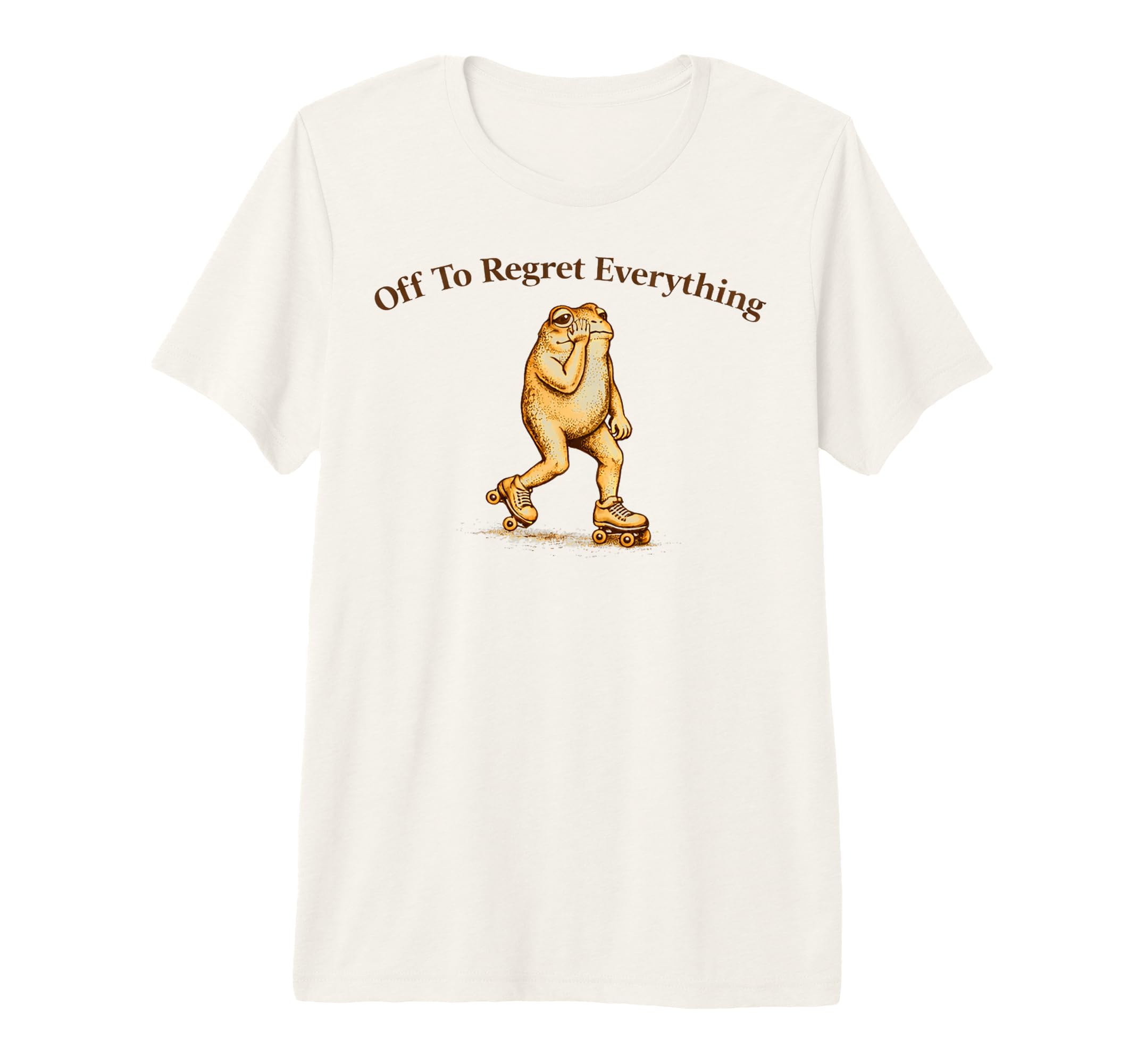 Off To Regret Everything Funny Frog Meme T-Shirt - Unique Graphic Unisex - T-Shirt, Sweatshirt, Hoodie