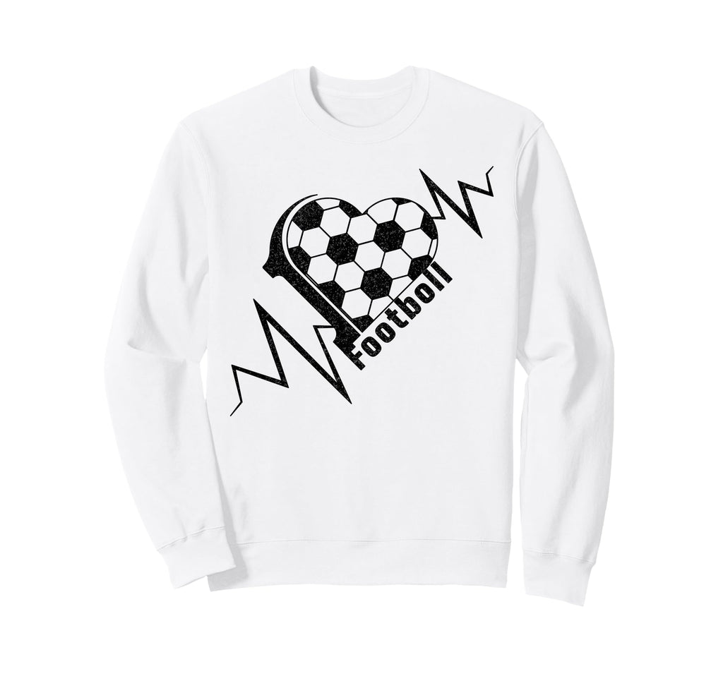 Love Football Heartbeat Soccer Sweatshirt - Aesthetic Graphic for Adults - T-Shirt, Sweatshirt, Hoodie