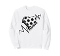 Love Football Heartbeat Soccer Pulse Sweatshirt - Aesthetic Graphic Unisex - T-Shirt, Sweatshirt, Hoodie