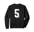 Number 5 Backside 80S 90S Team Sweatshirt - Novelty Apparel Men Women - T-Shirt, Sweatshirt, Hoodie
