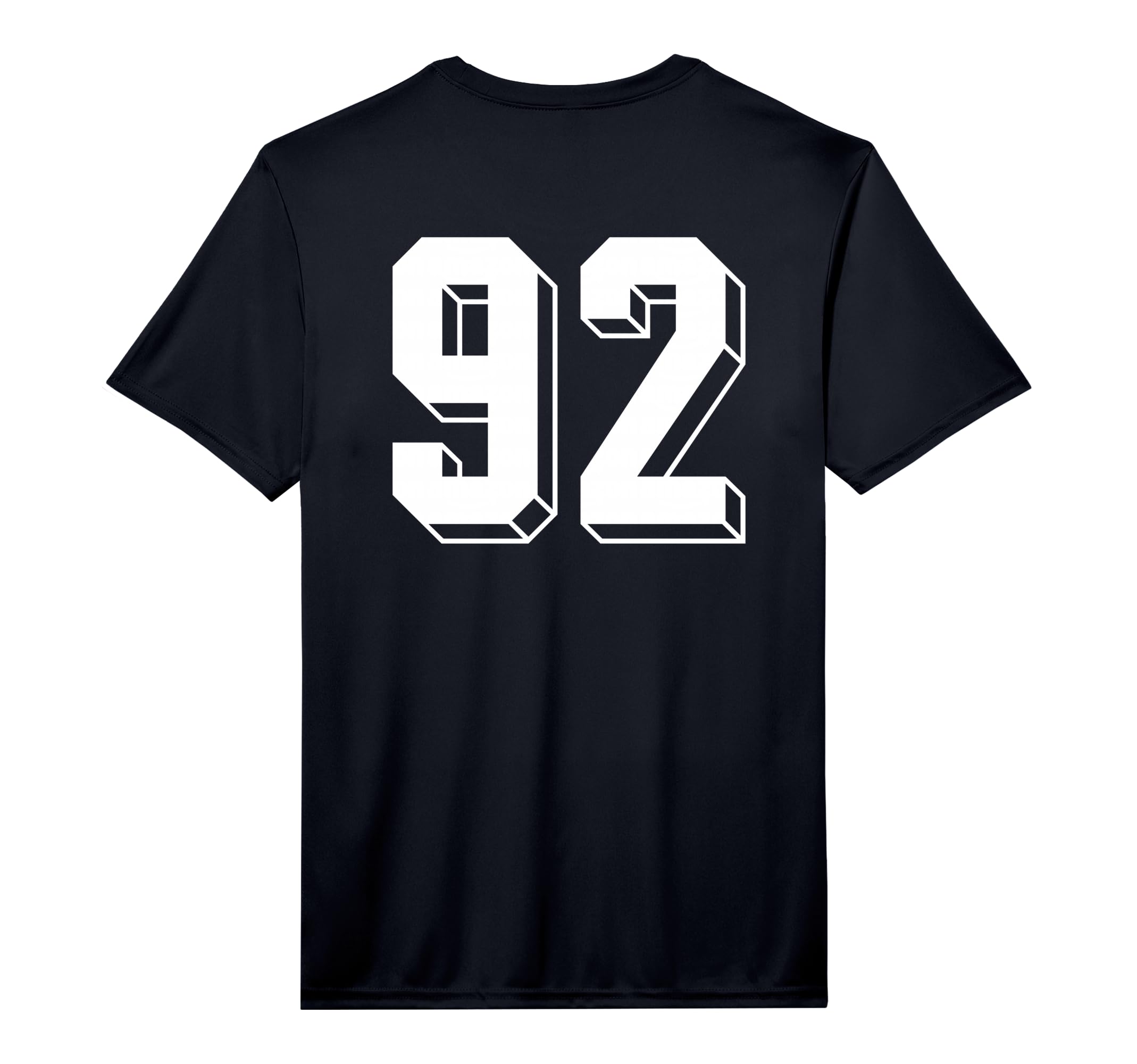 Number 92 Backside 80S 90S Team Jersey T-Shirt - Custom Art Print Unisex - T-Shirt, Sweatshirt, Hoodie