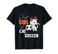 Just Who Loves Cats And Soccer T-Shirt - Trendy Graphic Unisex - T-Shirt, Sweatshirt, Hoodie