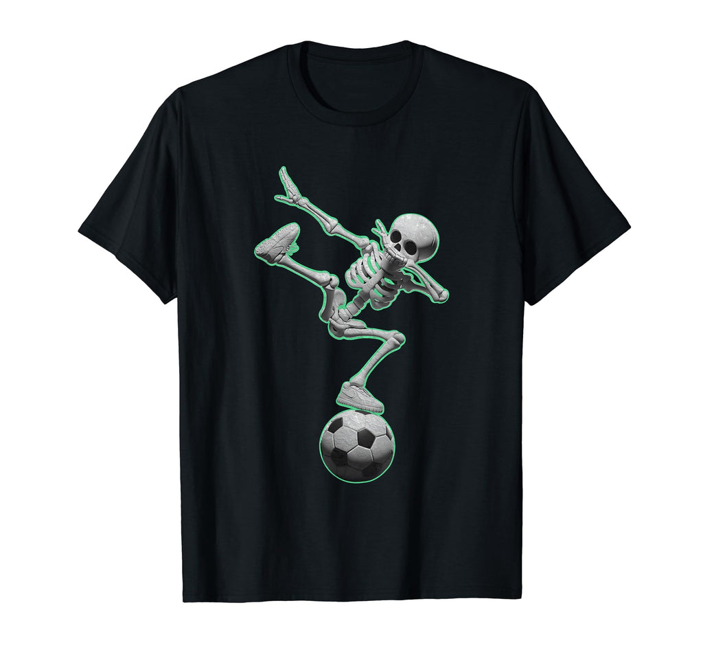 Dabbing Skeleton Soccer Spooky Season T-Shirt - Trendy Graphic for Adults - T-Shirt, Sweatshirt, Hoodie