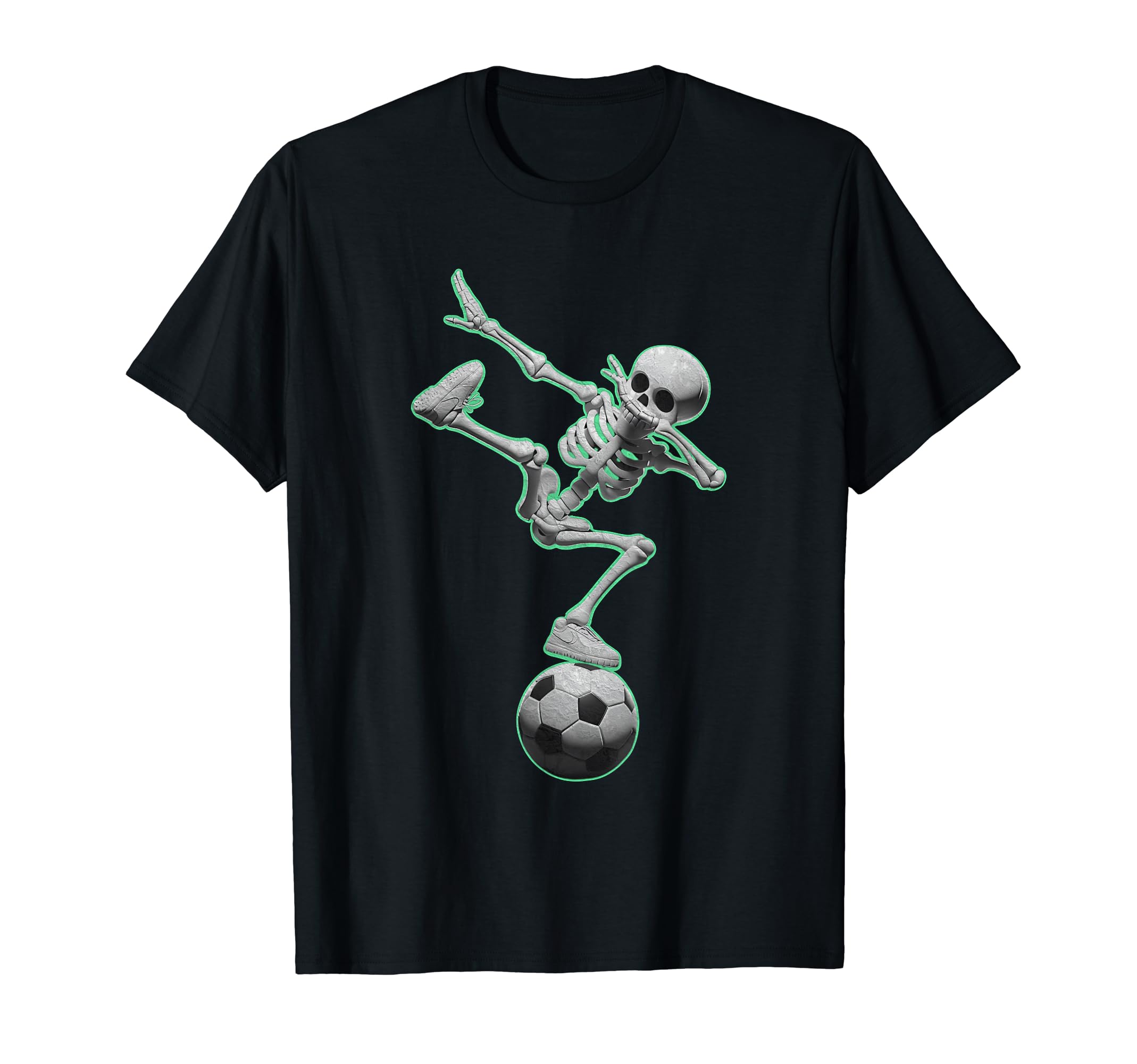 Dabbing Skeleton Soccer Spooky Season T-Shirt - Trendy Graphic for Adults - T-Shirt, Sweatshirt, Hoodie