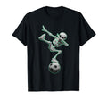 Dabbing Skeleton Soccer Spooky Season T-Shirt - Minimalist Print Unisex - T-Shirt, Sweatshirt, Hoodie