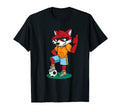 Fox Playing Football Soccer T-Shirt - Streetwear Style Men Women - T-Shirt, Sweatshirt, Hoodie