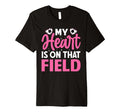 Soccer Player Heart Is Field T-Shirt - Graphic Print Unisex - T-Shirt, Sweatshirt, Hoodie
