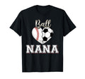 Ball Nana Baseball Soccer Heart T-Shirt - Casual Everyday Wear for Adults - T-Shirt, Sweatshirt, Hoodie