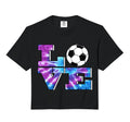 Soccer Tie Dye Big Love Purple Hoodie - Casual Everyday Wear Men Women - T-Shirt, Sweatshirt, Hoodie