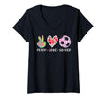 Peach Love Soccer Peace Heart Gift Play Hoodie - Unique Graphic for Adults - T-Shirt, Sweatshirt, Hoodie