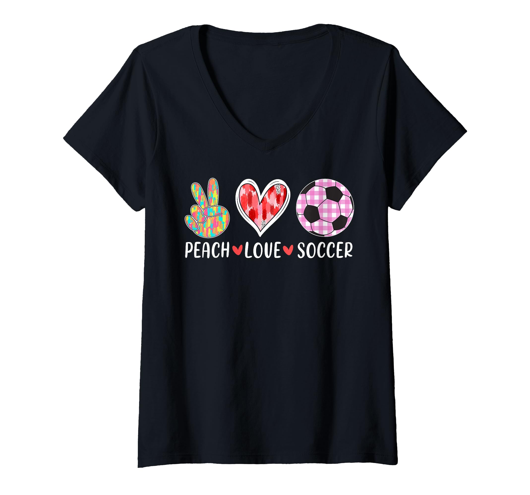Peach Love Soccer Peace Heart Gift Play Hoodie - Unique Graphic for Adults - T-Shirt, Sweatshirt, Hoodie