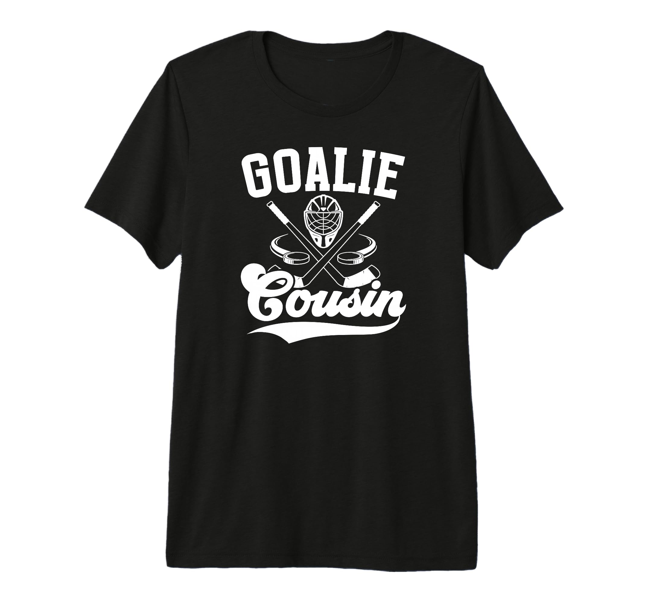 Ice Hockey Goalie Cousin Hockey T-Shirt - Minimalist Print Men Women - T-Shirt, Sweatshirt, Hoodie