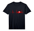 Switzerland Swiss Flag Map Heartbeat T-Shirt - Trendy Graphic Men Women - T-Shirt, Sweatshirt, Hoodie