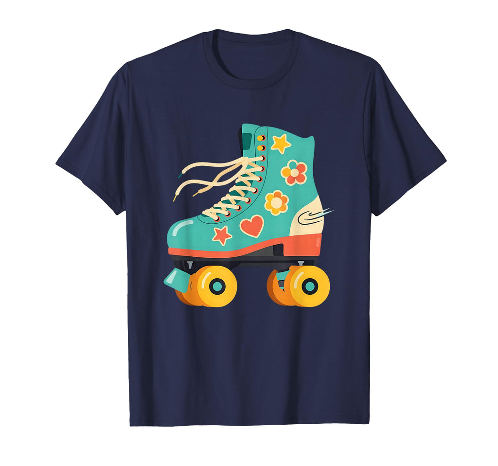 Roller Skate Disco Flower Power Heart T-Shirt - Streetwear Style for Adults - T-Shirt, Sweatshirt, Hoodie