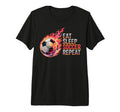 Eat Sleep Soccer Repet Goalie Player T-Shirt - Unique Graphic for Adults - T-Shirt, Sweatshirt, Hoodie