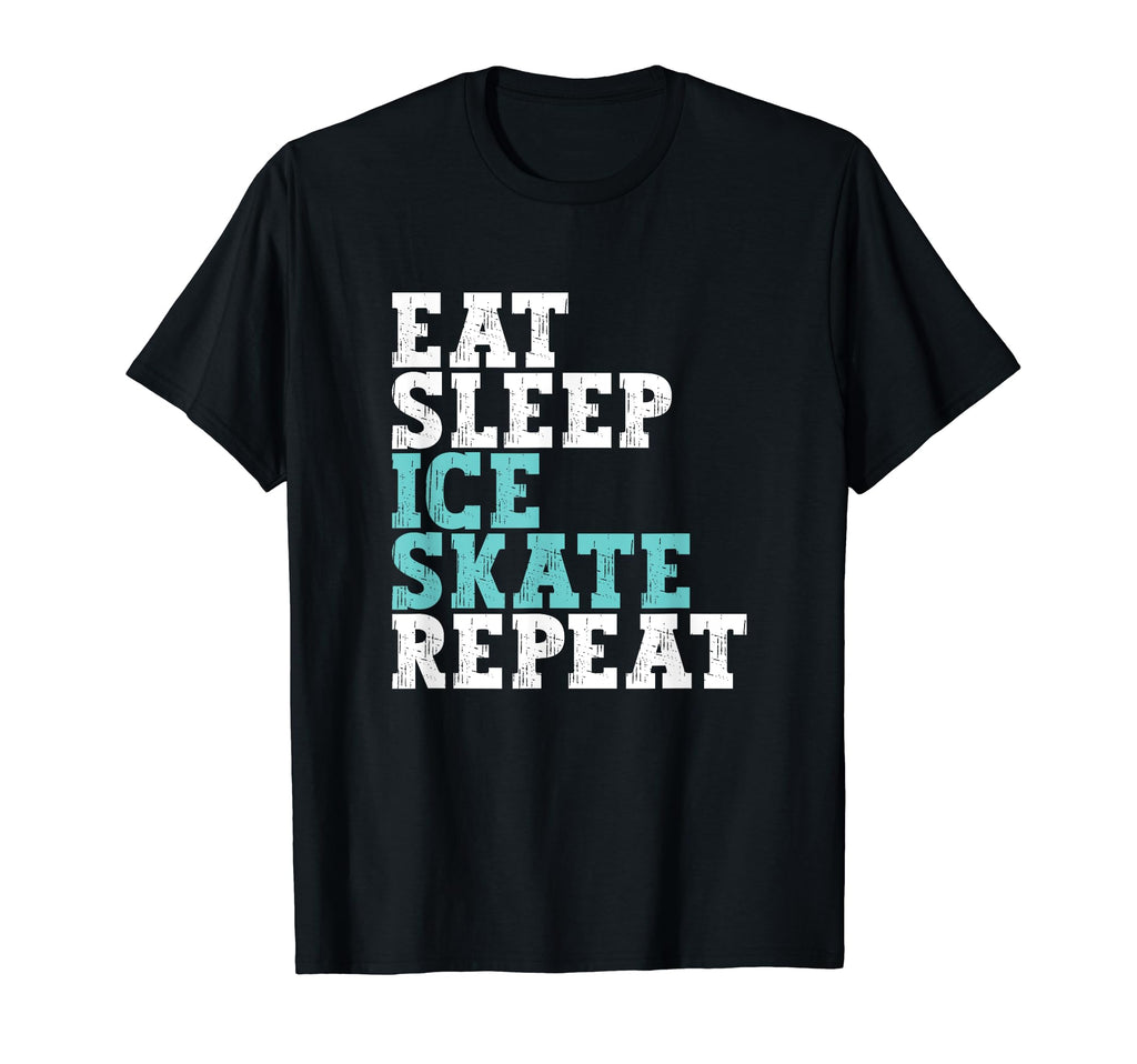 Eat Sleep Skate Repeat Ice Skate Funny T-Shirt - Aesthetic Graphic Unisex - T-Shirt, Sweatshirt, Hoodie