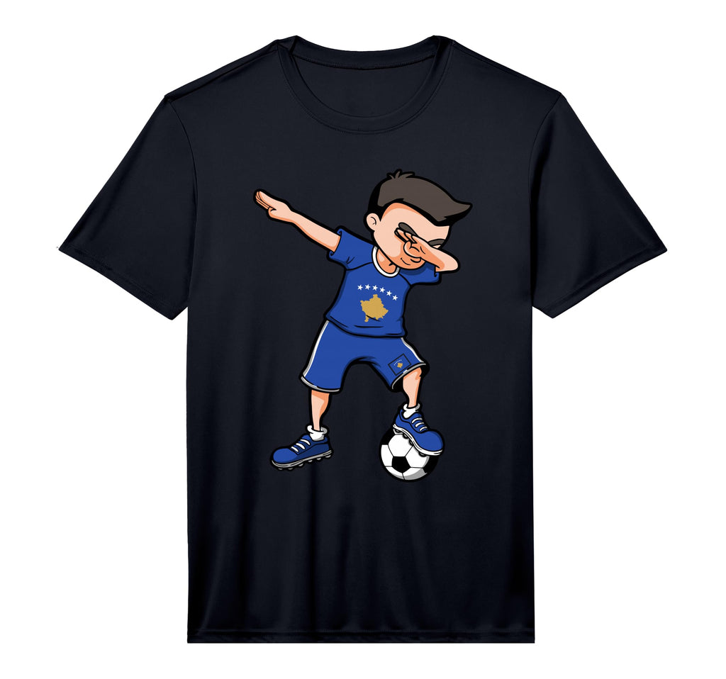Dabbing Soccer Kosovo Jersey Kosovar T-Shirt - Graphic Print Men Women - T-Shirt, Sweatshirt, Hoodie