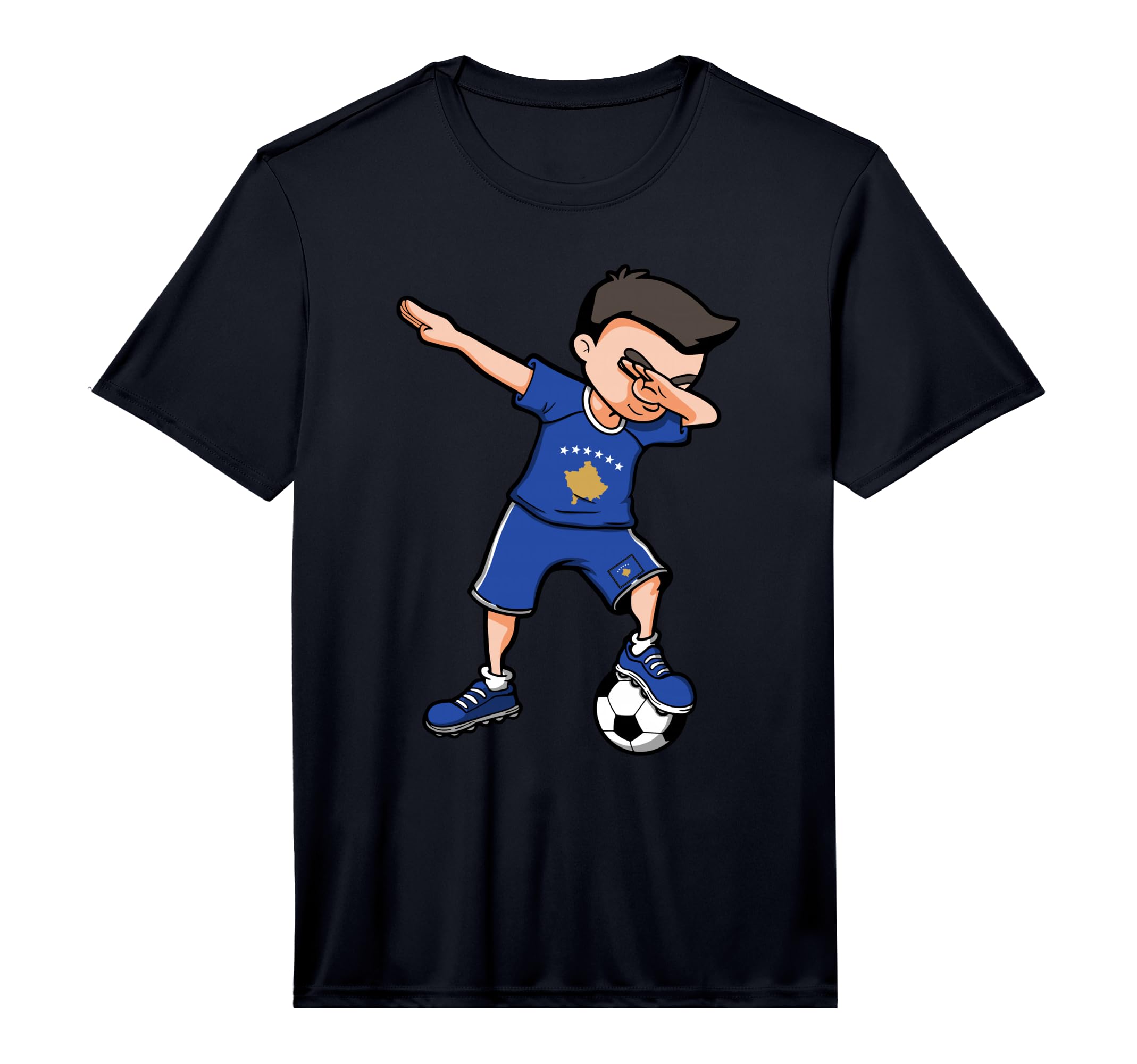 Dabbing Soccer Kosovo Jersey Kosovar T-Shirt - Graphic Print Men Women - T-Shirt, Sweatshirt, Hoodie