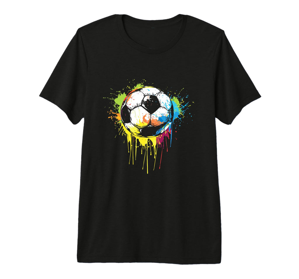 Soccer Ball Paint Splatter Player T-Shirt - Graphic Print for Adults - T-Shirt, Sweatshirt, Hoodie