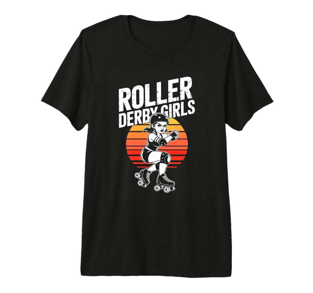 Roller Derby Roller Skate Sunset Art T-Shirt - Custom Art Print for Adults - T-Shirt, Sweatshirt, Hoodie