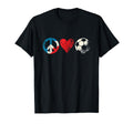 Peace Love And Soccer Peace Symbol T-Shirt - Fun Novelty Design Unisex - T-Shirt, Sweatshirt, Hoodie